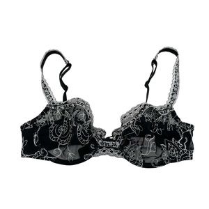 Lejaby | Black & White Lace‎ Underwire Bra Size 32B
